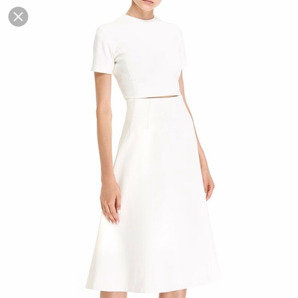 NWT Katie Ermilio cream crop top sz 4 s/xs